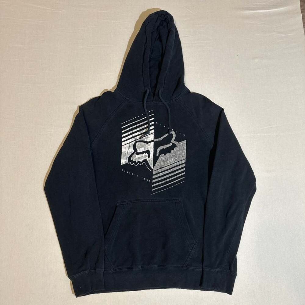 Fox Racing Black Pullover Hoodie Sweatshirt with Graphic Logo Size S